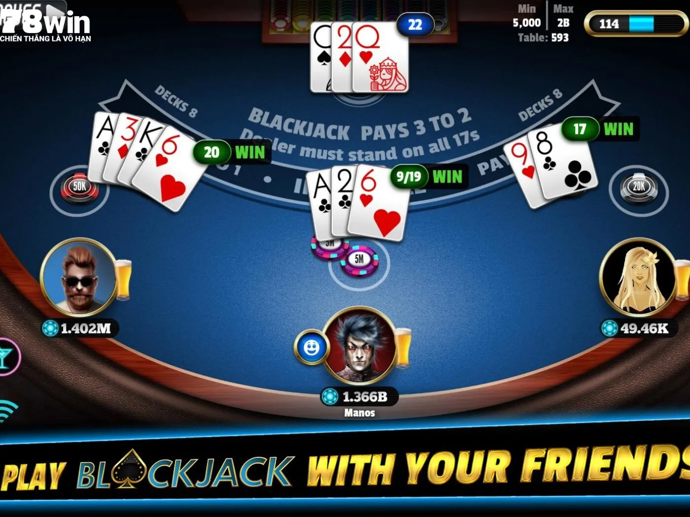 Blackjack có cách chơi đơn giản nhất 