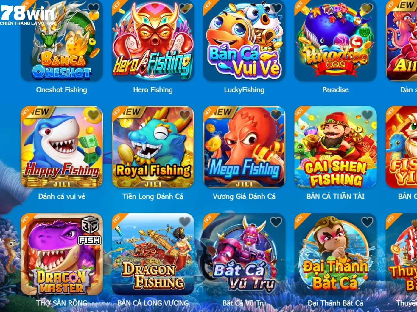 Sảnh chơi Jili đa dạng các tựa game 